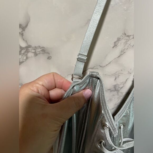 ANN SUMMERS Crimson Metallic Teddy - Picture 8 of 14